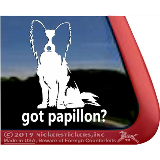 I Love My PapillonHigh Quality Vinyl Dog Window Decal Sticker